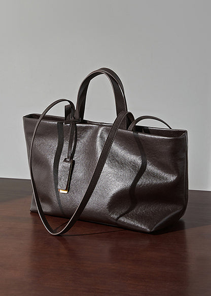 HATTIE | Dark brown, Tote bag, 32cm