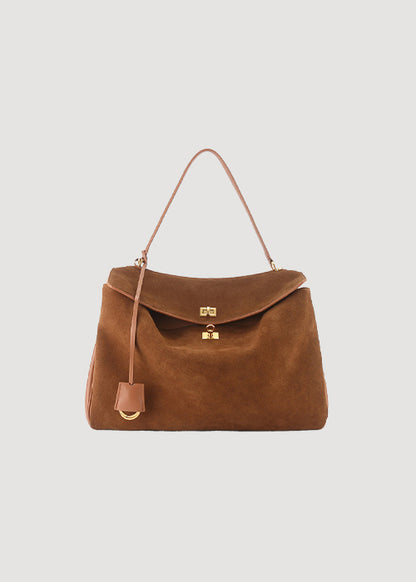 BURLEY | Tan Suede and Leather Satchel, 28cm or 35cm