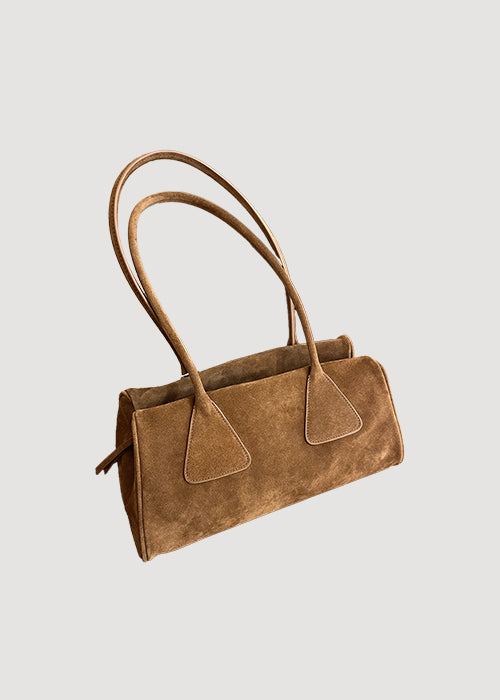 JOLENE | Tan, Suede, Shoulder Bag, 32cm